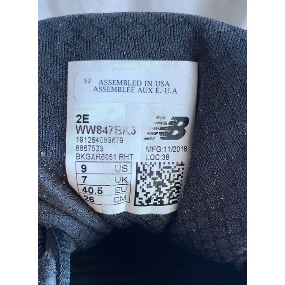 NEW BALANCE 847v3 Women's Black Trainers Walking Sneaker Shoes Size 9 EU 40.5 - Picture 7 of 7